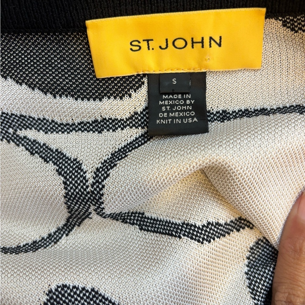 St. John Geometric Patterned Cardigan - image 3